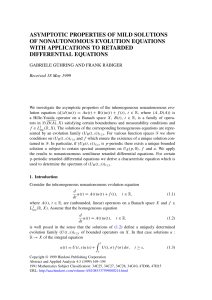 ASYMPTOTIC PROPERTIES OF MILD SOLUTIONS OF NONAUTONOMOUS EVOLUTION EQUATIONS