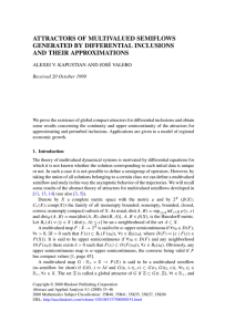 ATTRACTORS OF MULTIVALUED SEMIFLOWS GENERATED BY DIFFERENTIAL INCLUSIONS AND THEIR APPROXIMATIONS