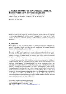 A MORSE LEMMA FOR DEGENERATE CRITICAL POINTS WITH LOW DIFFERENTIABILITY