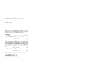 ON THE OPERATOR EQUATION WITH UNBOUNDED OPERATORS XB