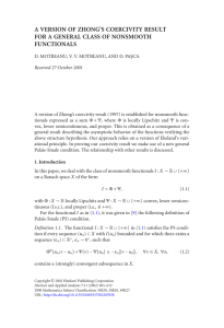 A VERSION OF ZHONG’S COERCIVITY RESULT FUNCTIONALS
