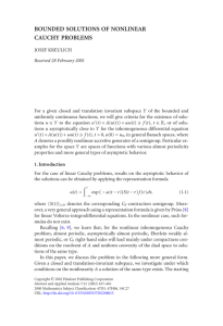 BOUNDED SOLUTIONS OF NONLINEAR CAUCHY PROBLEMS