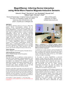 MagnifiSense: Inferring Device Interaction using Wrist-Worn Passive Magneto-Inductive Sensors