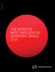 THE WORLD’s MOsT InfLuEnTIaL scIEnTIfIc MInDs 2014