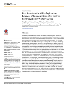 First Steps into the Wild – Exploration Reintroduction in Western Europe