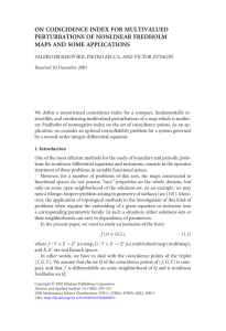 ON COINCIDENCE INDEX FOR MULTIVALUED PERTURBATIONS OF NONLINEAR FREDHOLM