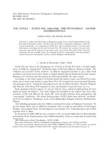 Acta Mathematica Academiae Paedagogicae Nyregyhaziensis (2000), 89{94