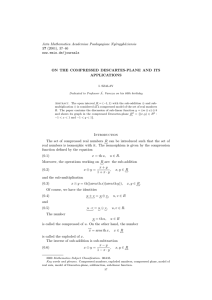 Acta Mathematica Academiae Paedagogicae Ny´ıregyh´ aziensis 17 (2001), 37–46 www.emis.de/journals