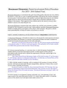 Rosemount Elementary For 2015– 2016 School Year