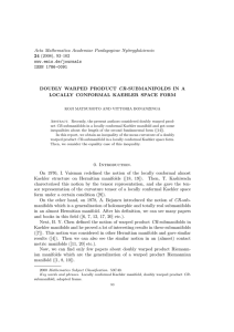 Acta Mathematica Academiae Paedagogicae Ny´ıregyh´aziensis 24 (2008), 93–102 www.emis.de/journals ISSN 1786-0091