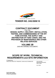 TENDER NO. 24G/2009/10 CONTRACT DOCUMENT