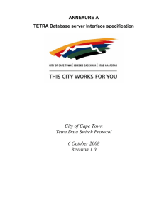 City of Cape Town Tetra Data Switch Protocol 6 October 2008