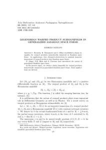 Acta Mathematica Academiae Paedagogicae Ny´ıregyh´aziensis 25 (2009), 137–144 www.emis.de/journals ISSN 1786-0091