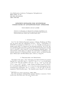 Acta Mathematica Academiae Paedagogicae Ny´ıregyh´aziensis 25(1) (2009), 85–104 www.emis.de/journals ISSN 1786-0091