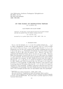 Acta Mathematica Academiae Paedagogicae Ny´ıregyh´aziensis {k 25 (2009), 145–153 www.emis.de/journals