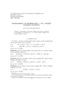 Acta Mathematica Academiae Paedagogicae Ny´ıregyh´aziensis 25 (2009), 271–276 www.emis.de/journals ISSN 1786-0091