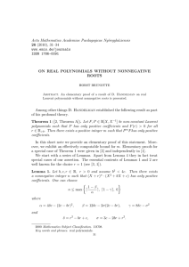 Acta Mathematica Academiae Paedagogicae Ny´ıregyh´aziensis 26 (2010), 31–34 www.emis.de/journals ISSN 1786-0091