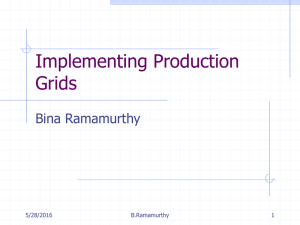 Implementing Production Grids Bina Ramamurthy 5/28/2016