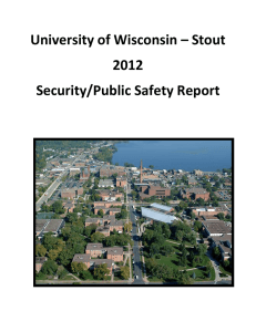 University of Wisconsin – Stout 2012 Security/Public Safety Report