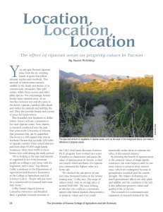Y Location, Location The effect of riparian areas on property values in Tucson