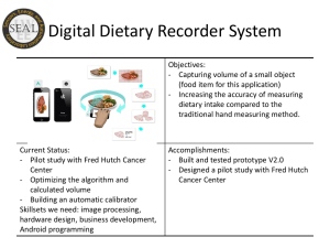 Digital Dietary Recorder System