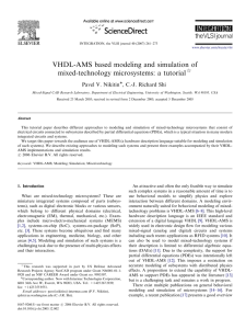 VHDL-AMS based modeling and simulation of mixed-technology microsystems: a tutorial