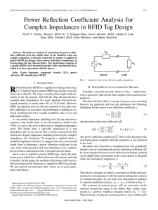 Power Reflection Coefficient Analysis for Complex Impedances in RFID Tag Design