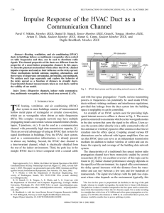 Impulse Response of the HVAC Duct as a Communication Channel