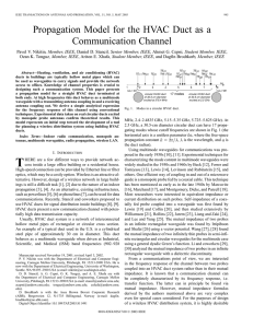 Propagation Model for the HVAC Duct as a Communication Channel