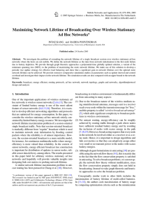 Mobile Networks and Applications 10, 879–896, 2005 2005 Springer Science DOI: 10.1007/s11036-005-4445-5