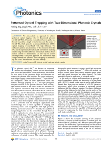 Patterned Optical Trapping with Two-Dimensional Photonic Crystals *