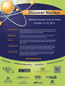 Discover Nuclear National Nuclear Science Week October 21-25, 2013 Energy Independence