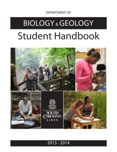 Student Handbook Biology geology &amp;
