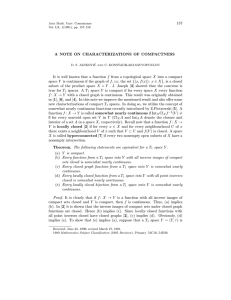 157 A NOTE ON CHARACTERIZATIONS OF COMPACTNESS