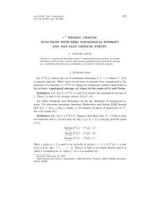 195 C WEAKLY CHAOTIC FUNCTIONS WITH ZERO TOPOLOGICAL ENTROPY