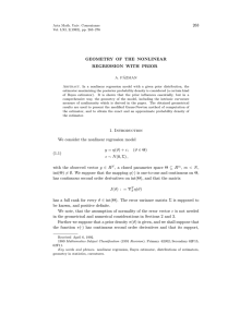 263 GEOMETRY OF THE NONLINEAR REGRESSION WITH PRIOR