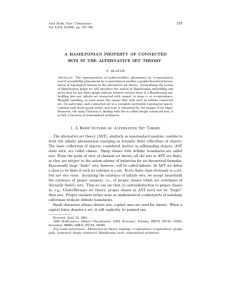 197 A HAMILTONIAN PROPERTY OF CONNECTED SETS IN THE ALTERNATIVE SET THEORY