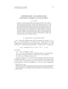 25 DISCRETIZATION AND MORSE–SMALE DYNAMICAL SYSTEMS ON PLANAR DISCS