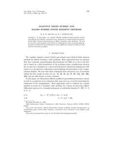 159 ADAPTIVE MIXED HYBRID AND MACRO–HYBRID FINITE ELEMENT METHODS