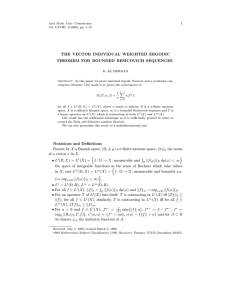 1 THE VECTOR INDIVIDUAL WEIGHTED ERGODIC THEOREM FOR BOUNDED BESICOVICH SEQUENCES