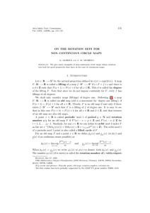 115 ON THE ROTATION SETS FOR NON–CONTINUOUS CIRCLE MAPS