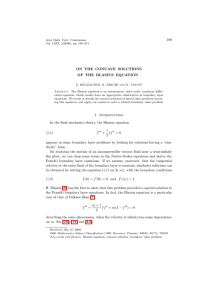 199 ON THE CONCAVE SOLUTIONS OF THE BLASIUS EQUATION