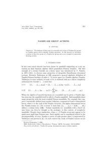 251 NAMBU-LIE GROUP ACTIONS