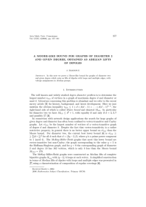 157 A MOORE-LIKE BOUND FOR GRAPHS OF DIAMETER 2 OF DIPOLES