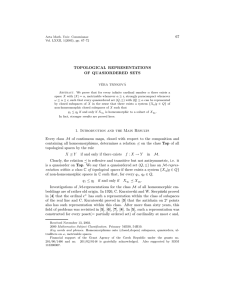 67 TOPOLOGICAL REPRESENTATIONS OF QUASIORDERED SETS