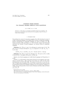 185 COMMON FIXED POINTS VIA WEAKLY BIASED GREGUˇ S TYPE MAPPINGS