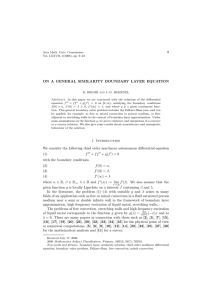 9 ON A GENERAL SIMILARITY BOUNDARY LAYER EQUATION