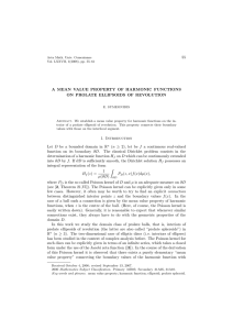 55 A MEAN VALUE PROPERTY OF HARMONIC FUNCTIONS