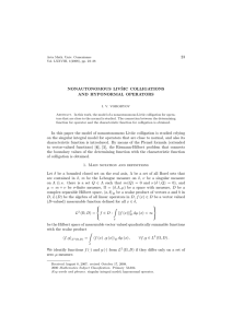 23 NONAUTONOMOUS LIVˇ SIC COLLIGATIONS AND HYPONORMAL OPERATORS