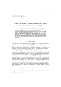 171 UNSTEADY FLOW OF A CONDUCTING DUSTY FLUID BETWEEN TWO CIRCULAR CYLINDERS